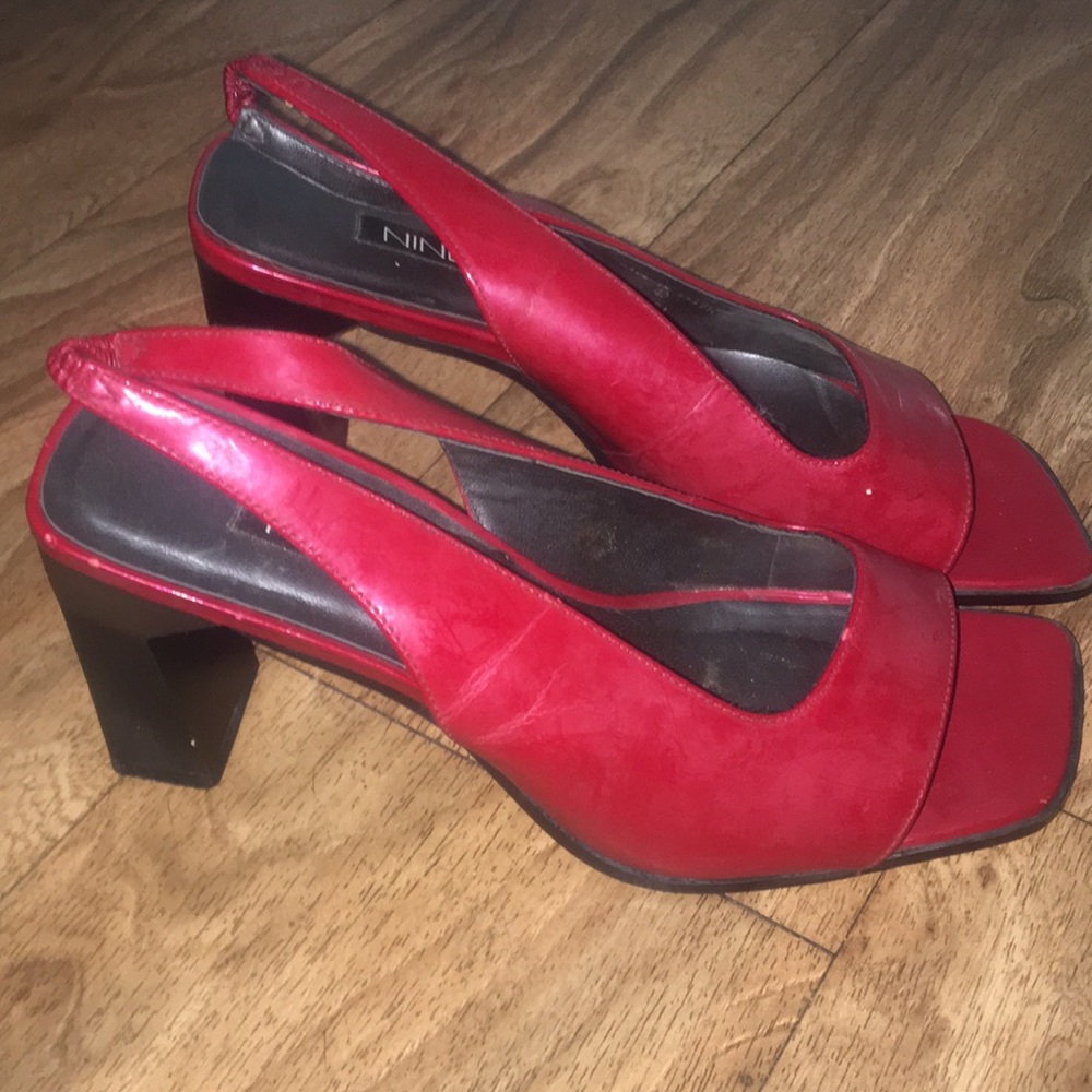 Nine West red Sandle heels